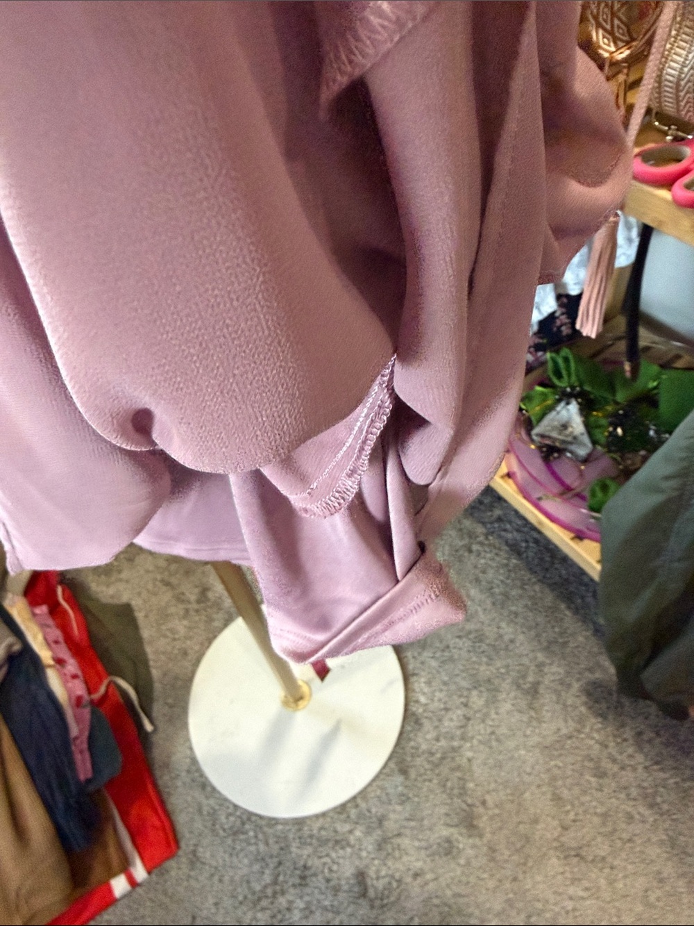 Show Me Your MuMu Lavender Tiered V-Neck Mini Dress medium boho - Picture 7 of 9